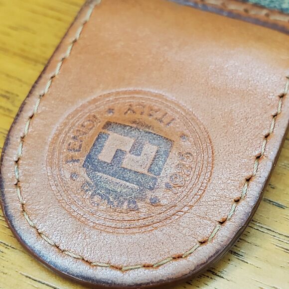 VTG FENDI Logo SAS Wallet 4" Card Holder Small VintageBiFold Unisex - Picture 8 of 14